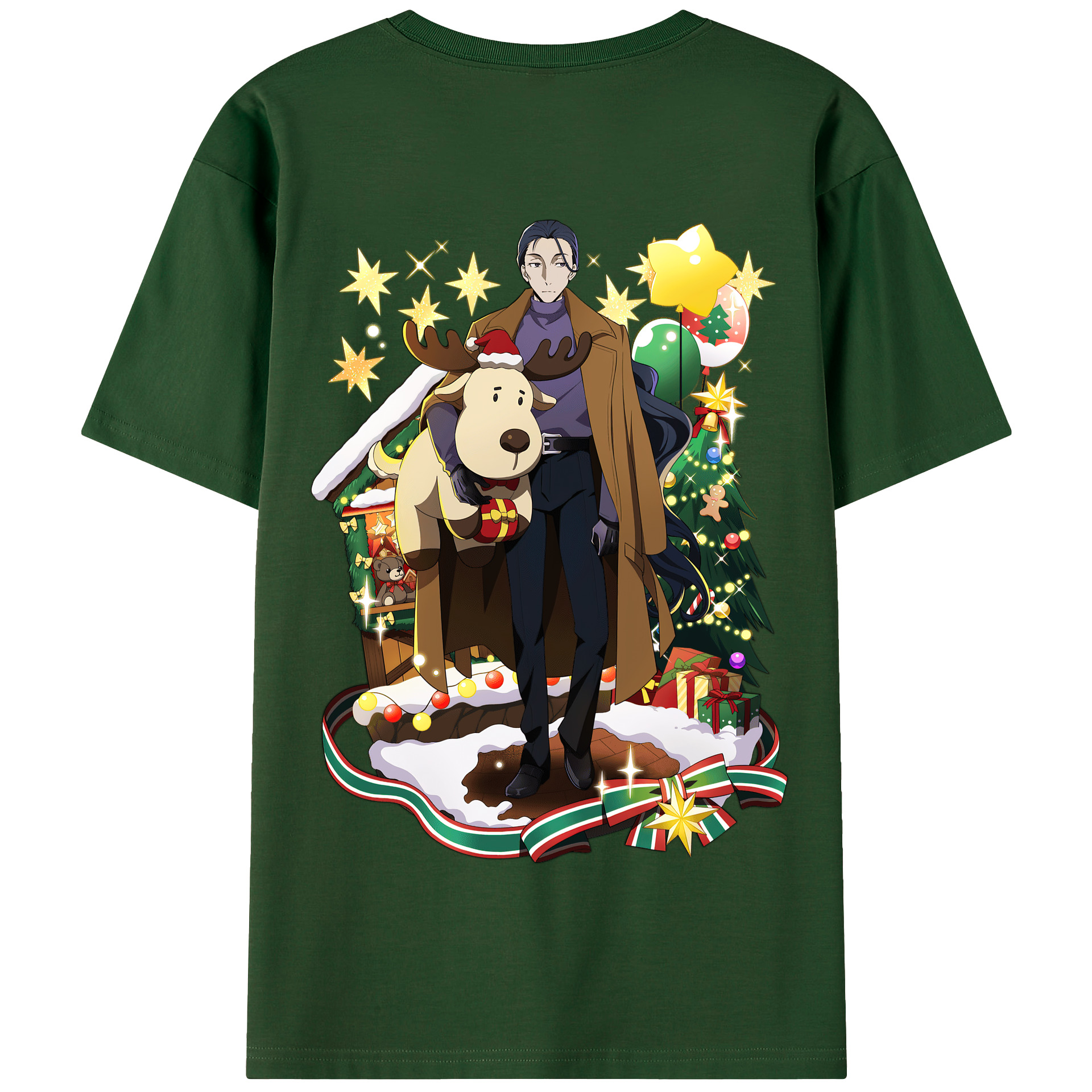 （画像用） 文豪ストレイドッグス Bungo Stray Dogs 綿100％半袖Tシャツ（背面プリント）